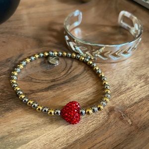 Rustic Cuff Set - Heart & Chevron